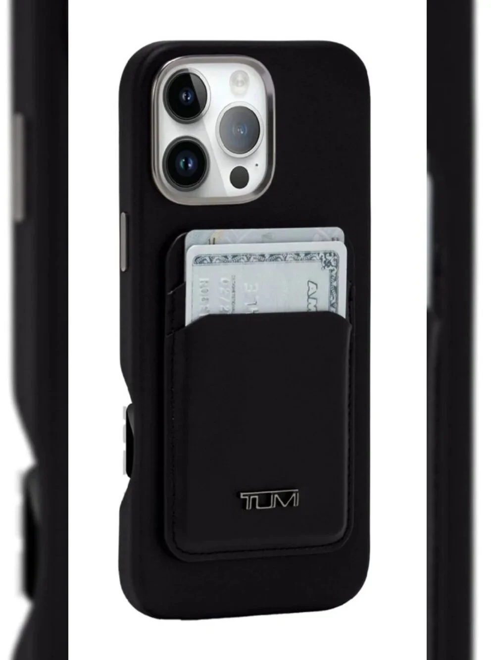 2026 TUMI SLIM LEATHER MAGNETIC CARD HOLDER CASE FOR CELL PHONE METAL LOGO